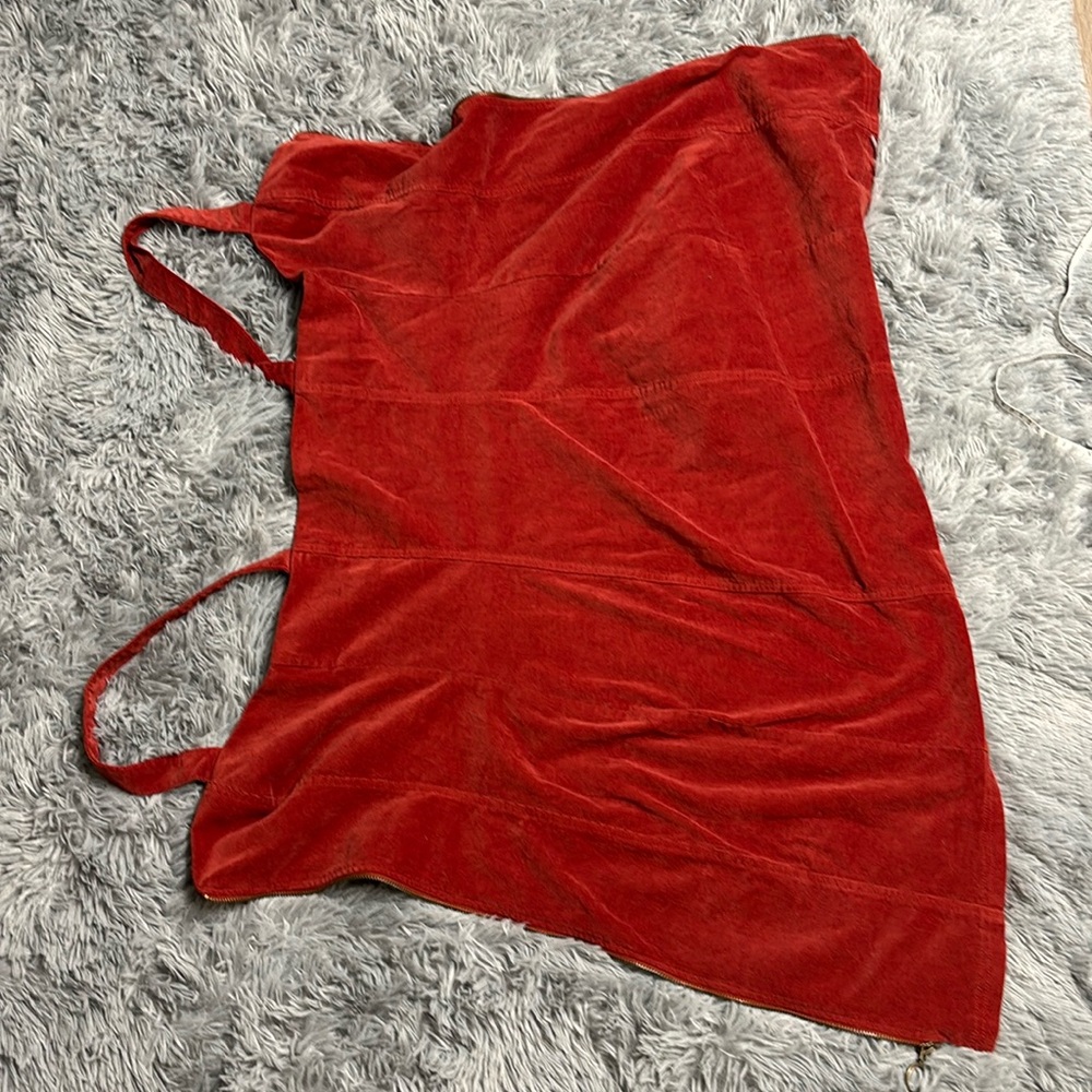 Y2K Burnt Orange Corduroy Dress - Picture 11 of 16
